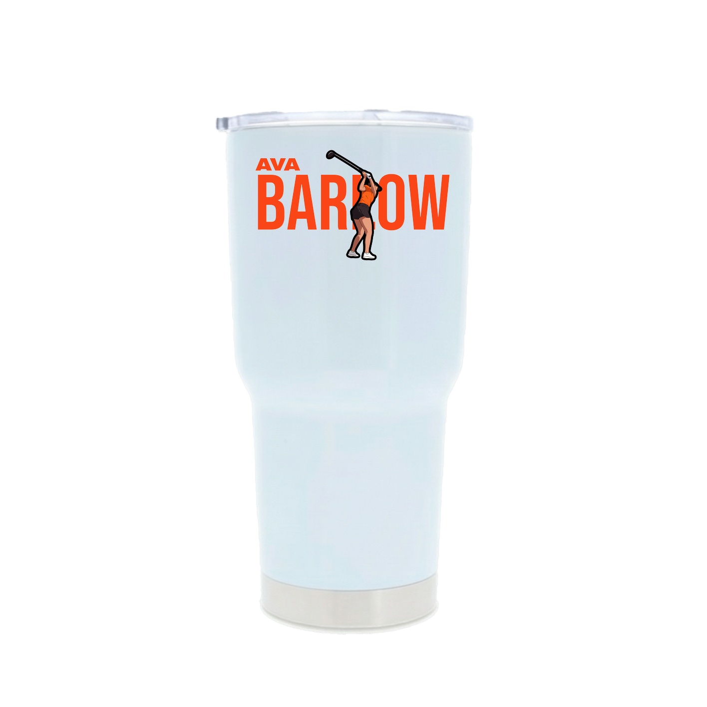 30oz Stainless Steel Tumbler — Player Name in White