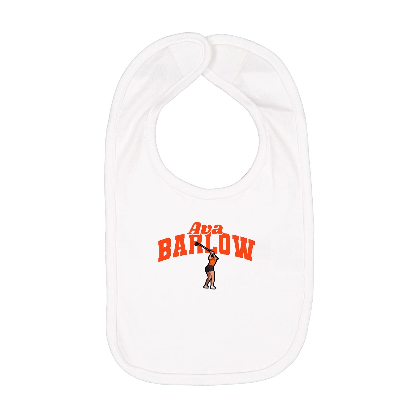 Infant Bib — Signature Arch in White
