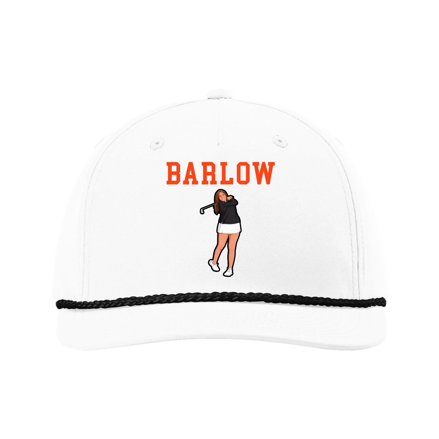 Five-Panel Classic Rope Cap — Shirsey in White