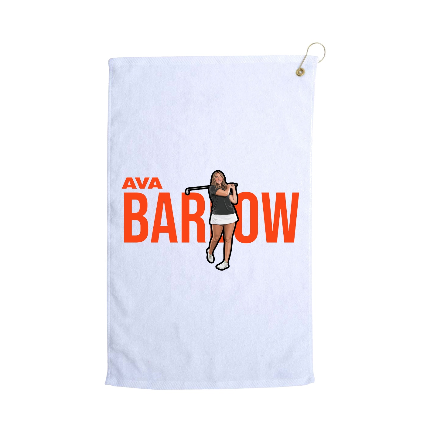 Golf Towel — Player Name in White