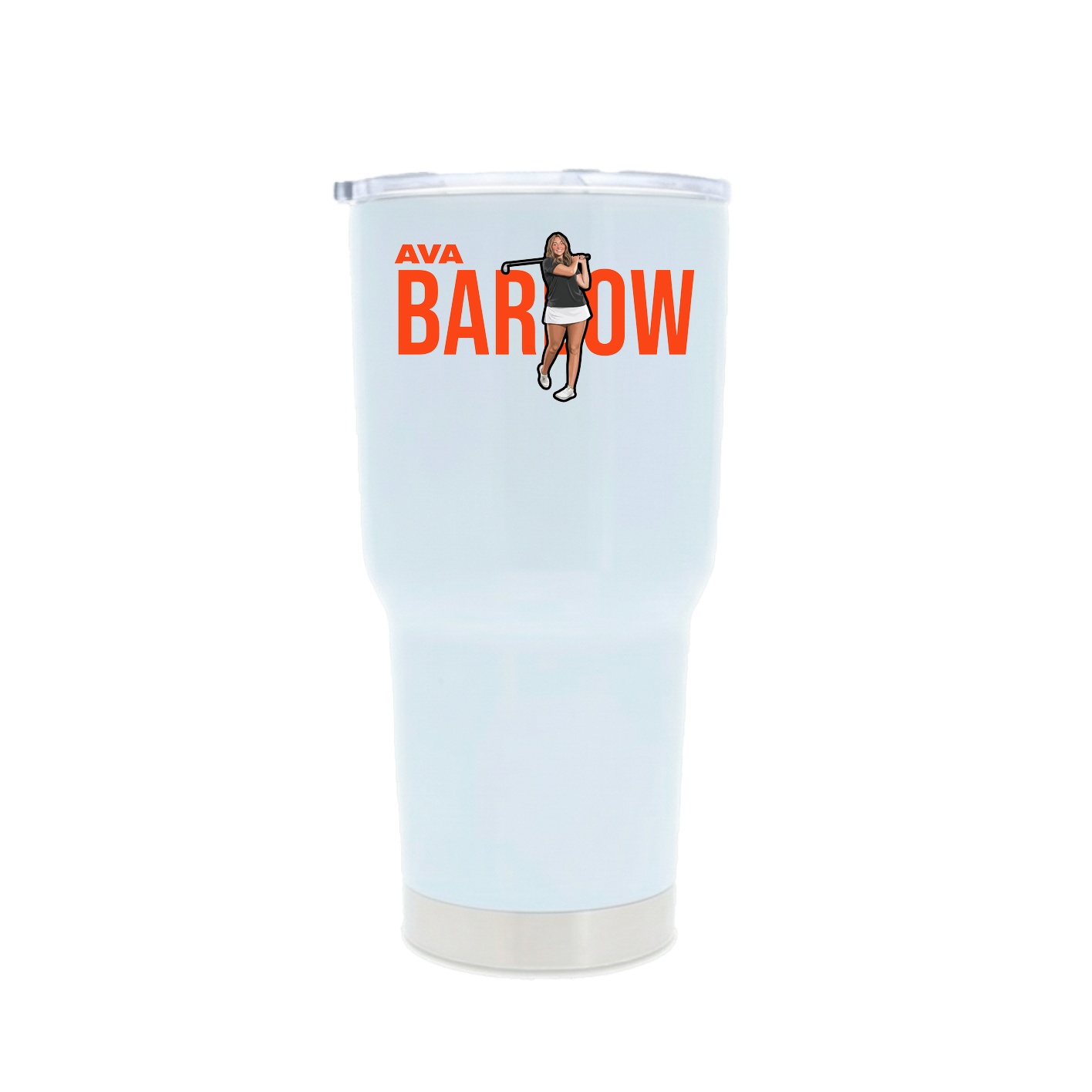 30oz Stainless Steel Tumbler — Player Name in White