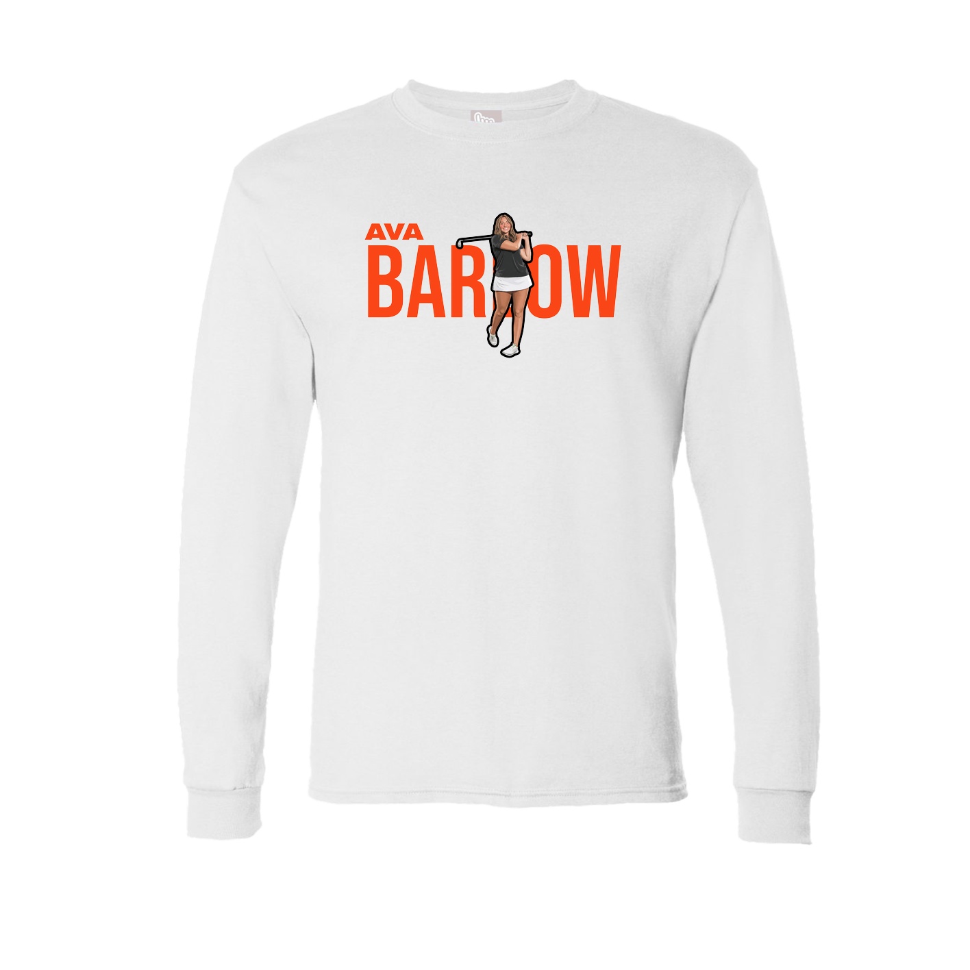 Long Sleeve Tee — Player Name in White