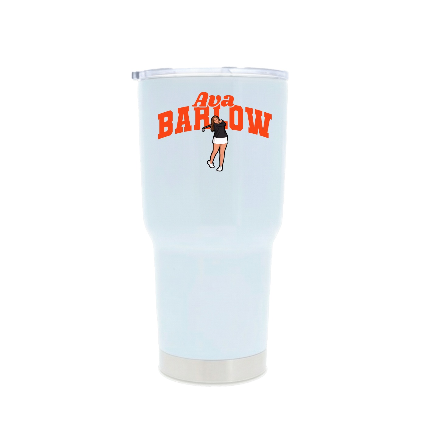 30oz Stainless Steel Tumbler — Signature Arch in White