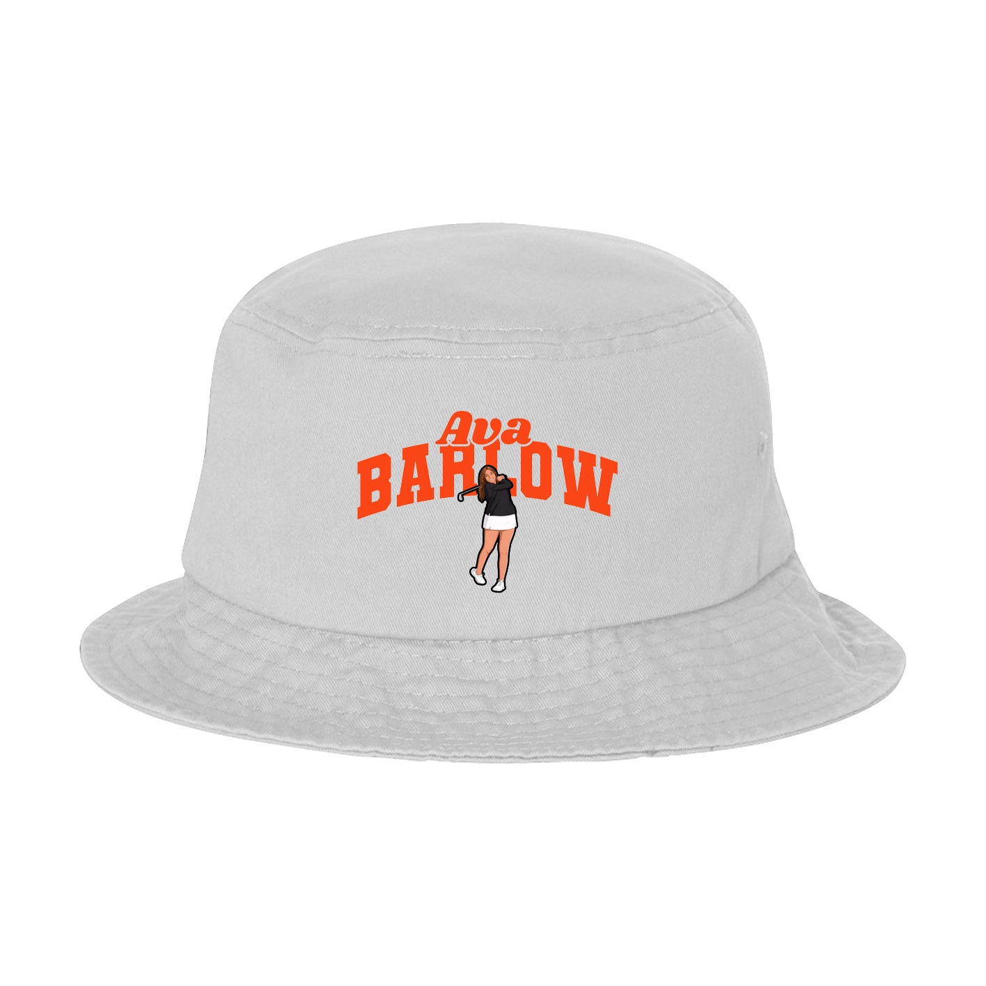 Bucket Cap — Signature Arch in White