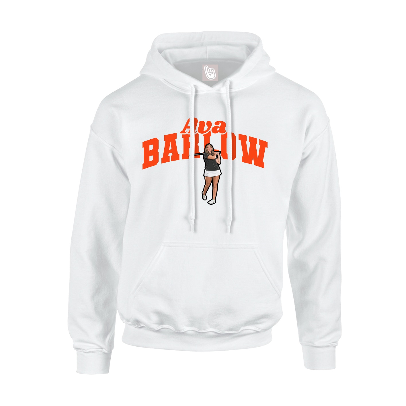 Youth Hoodie — Signature Arch in White