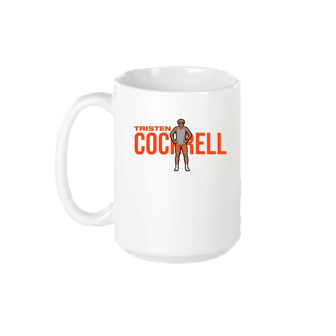 15oz Coffee Mug — Player Name in White