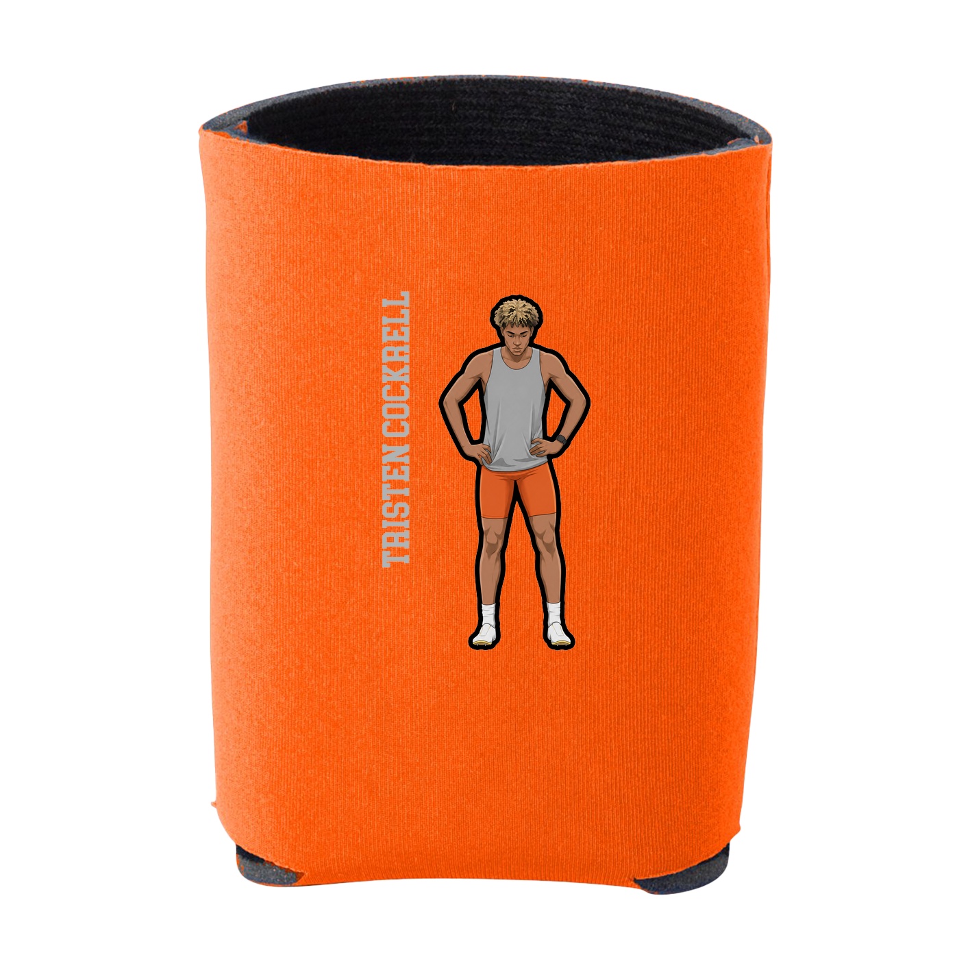 Can Holder — Name Vertical in Orange