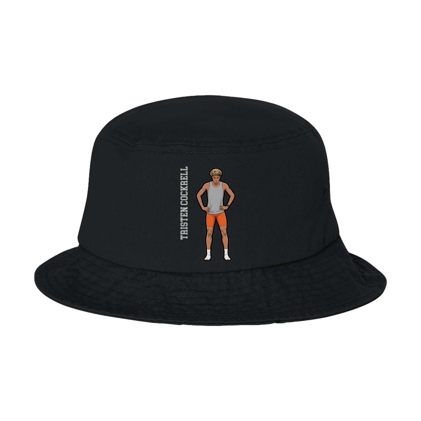 Bucket Cap — Name Vertical in Black