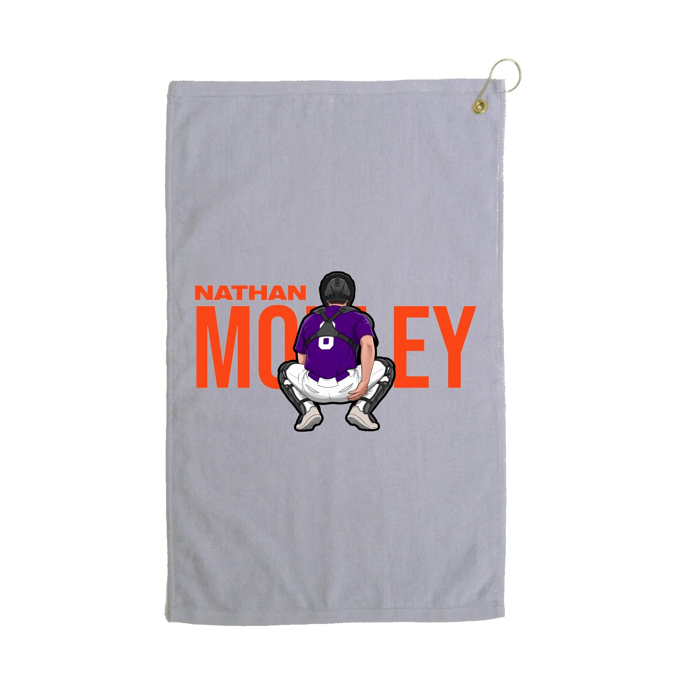 Golf Towel — Player Name in Grey