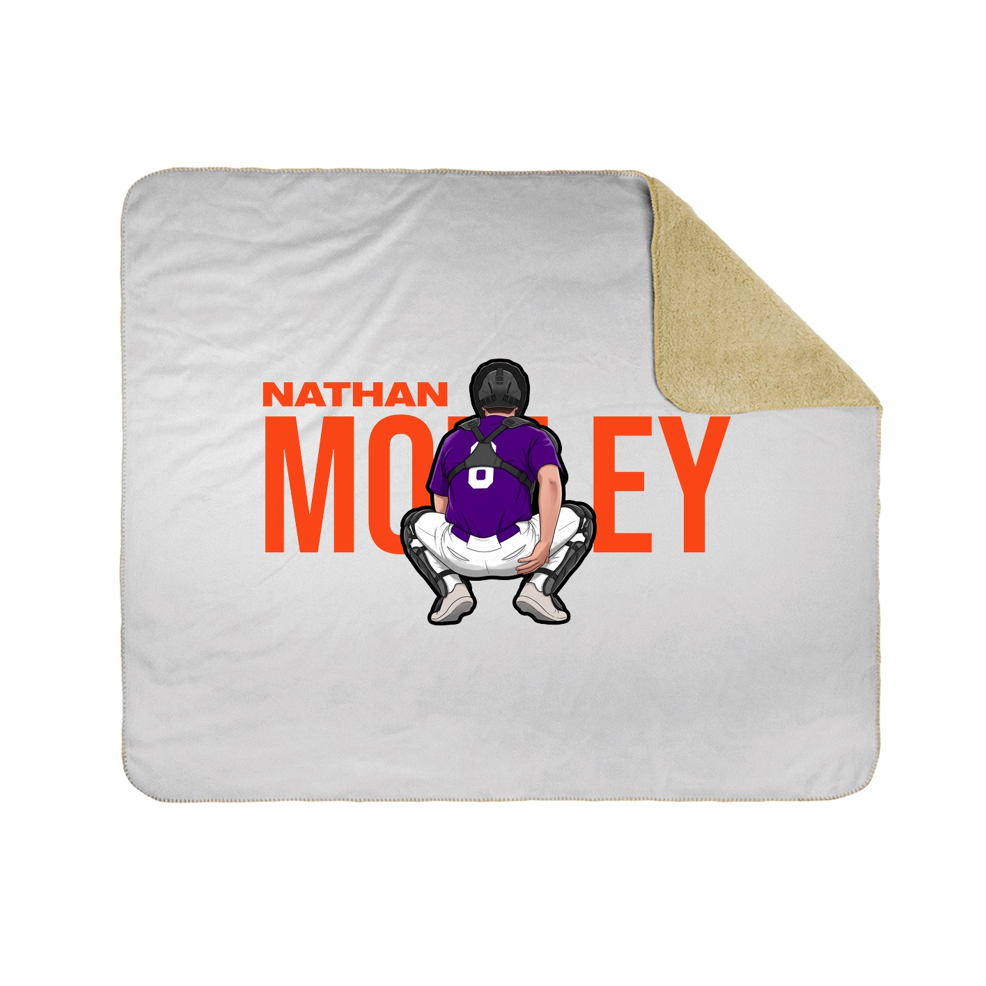 Throw Blanket — Player Name in White