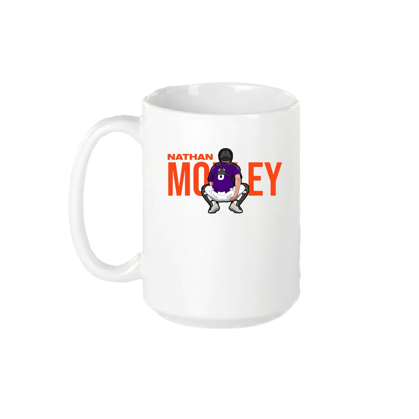 15oz Coffee Mug — Player Name in White