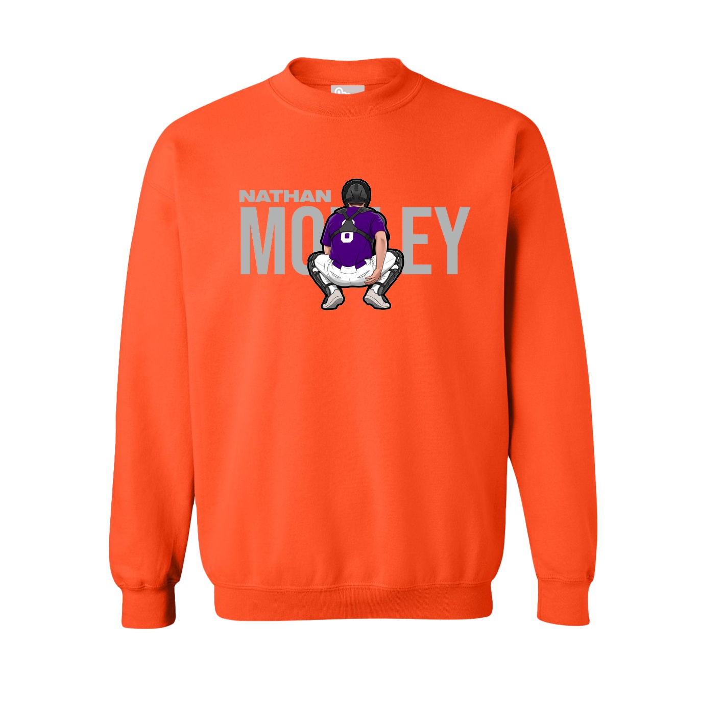 Fleece Crew — Player Name in Orange