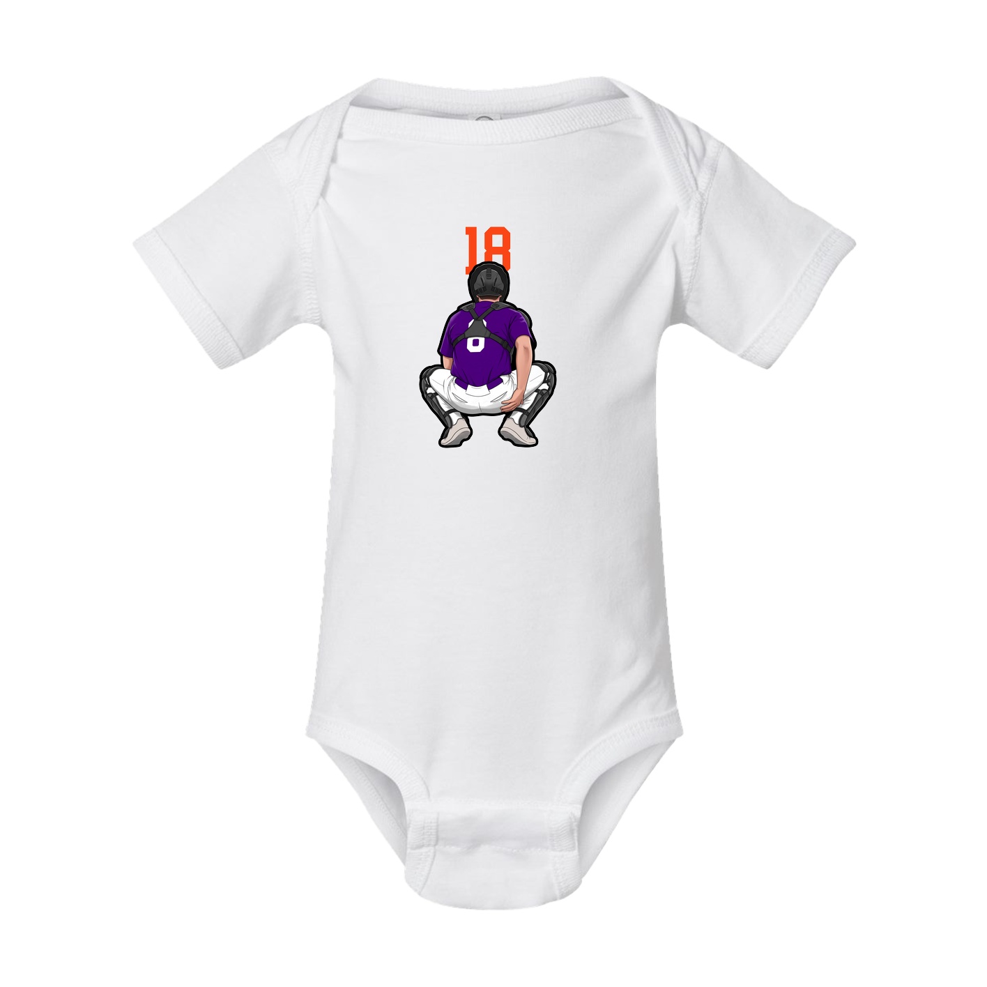 Baby Onesie — Number Top in White