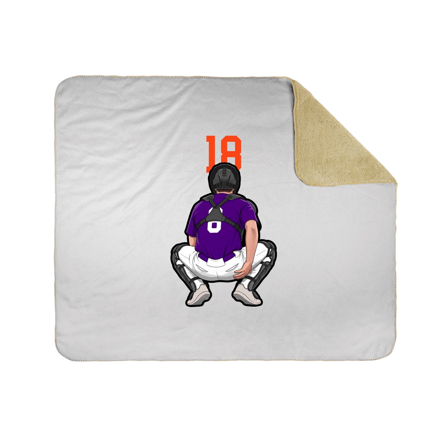 Throw Blanket — Number Top in White