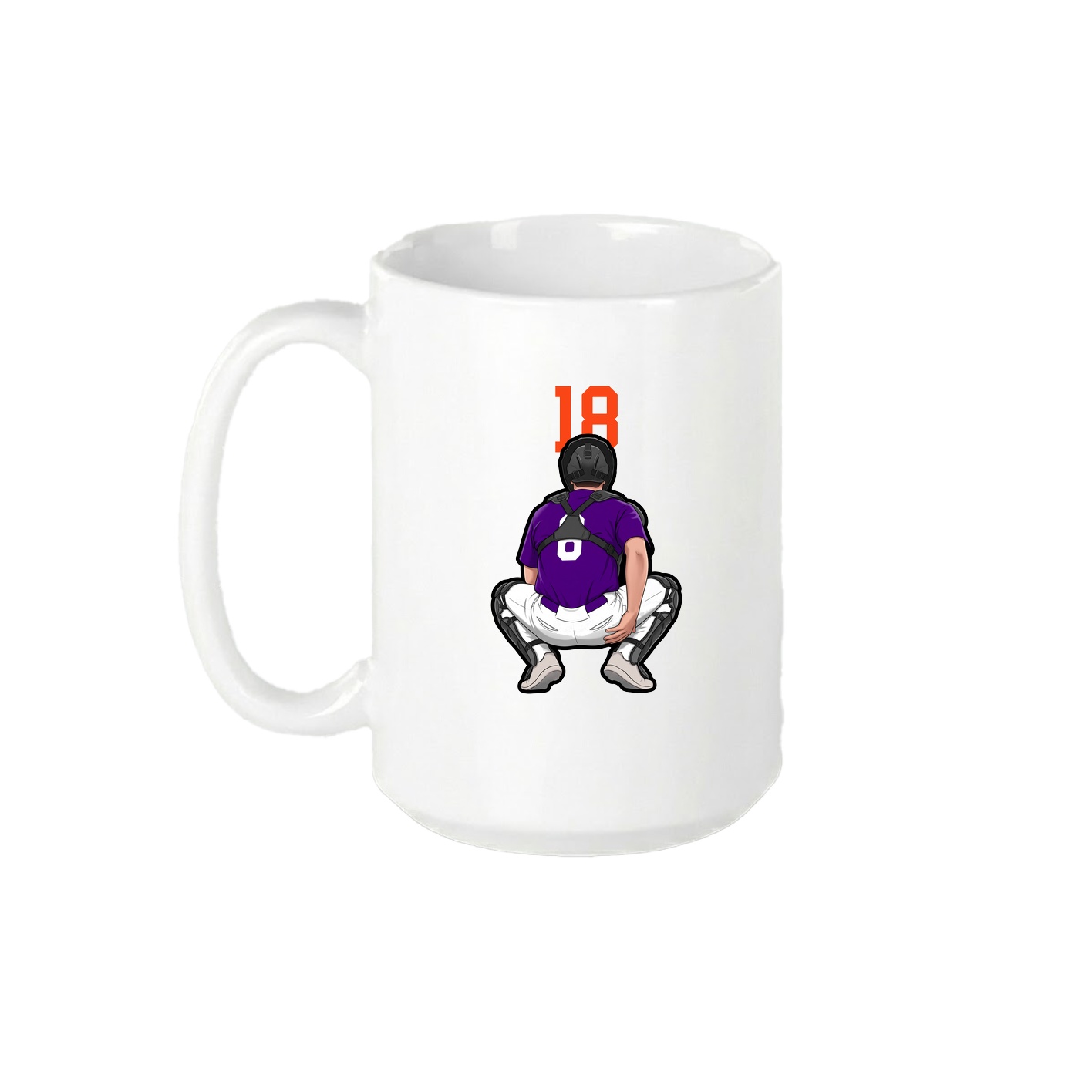 15oz Coffee Mug — Number Top in White