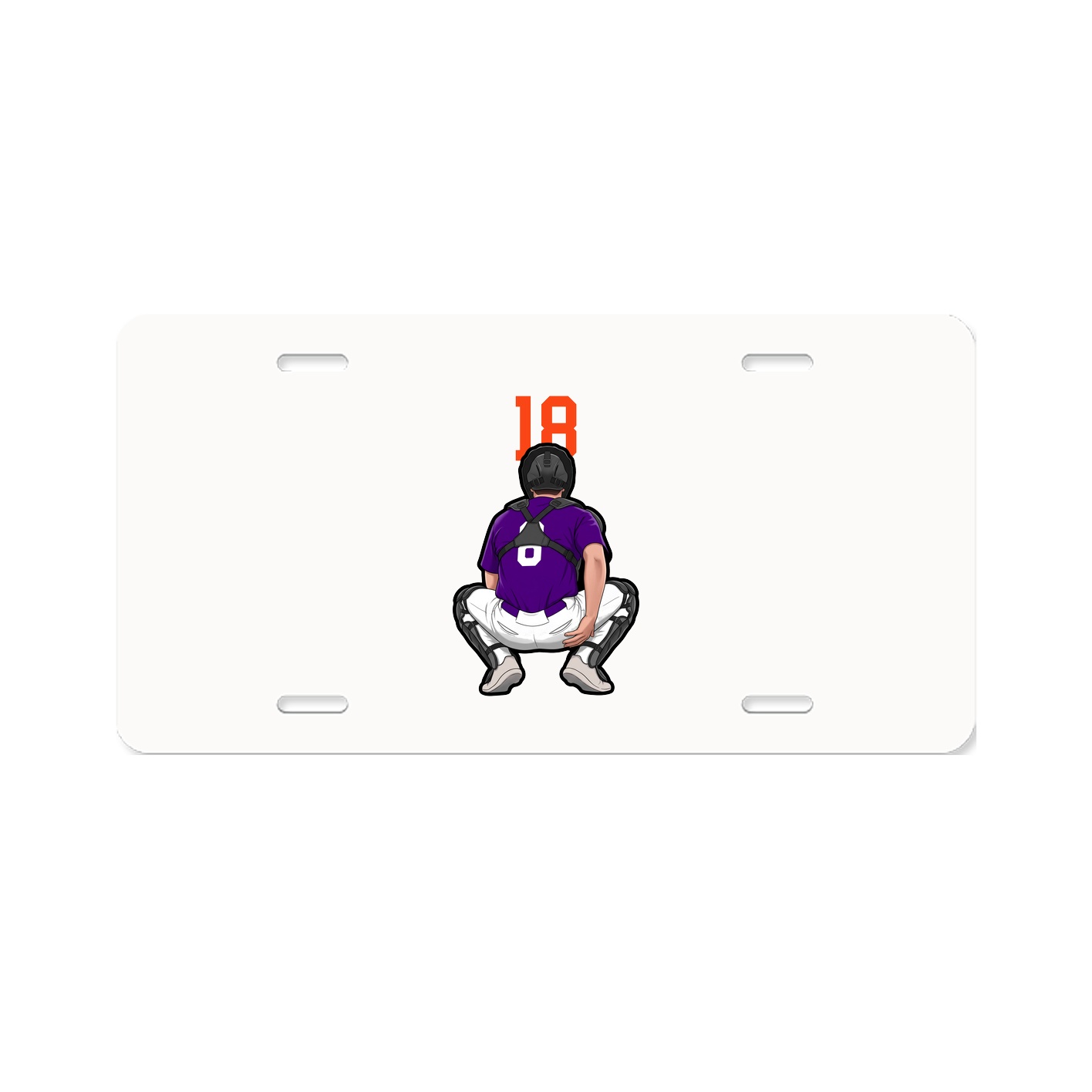 License Plate — Number Top in Classic