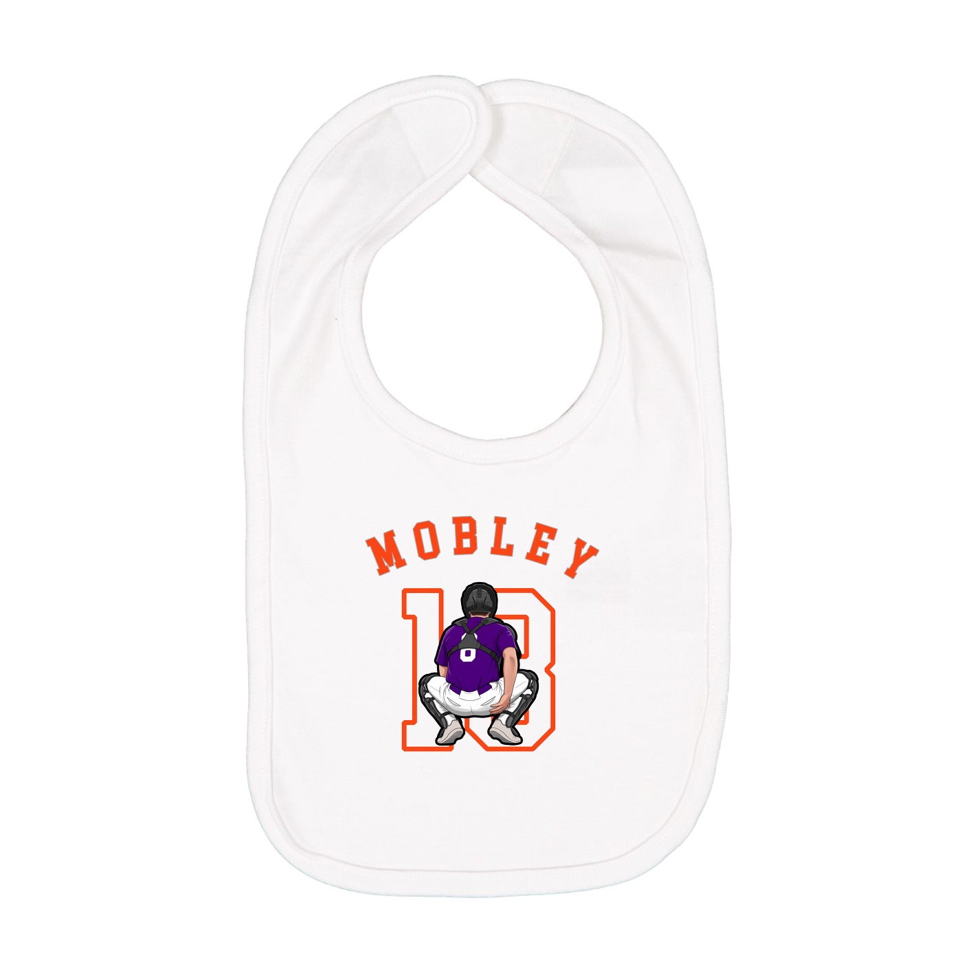 Infant Bib — Shirsey Arch in White