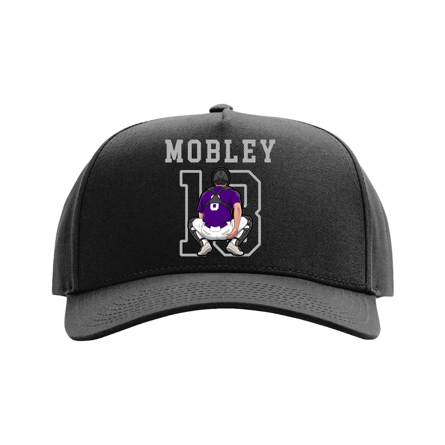 Full Fabric Five-Panel Champ Cap — Shirsey in Black