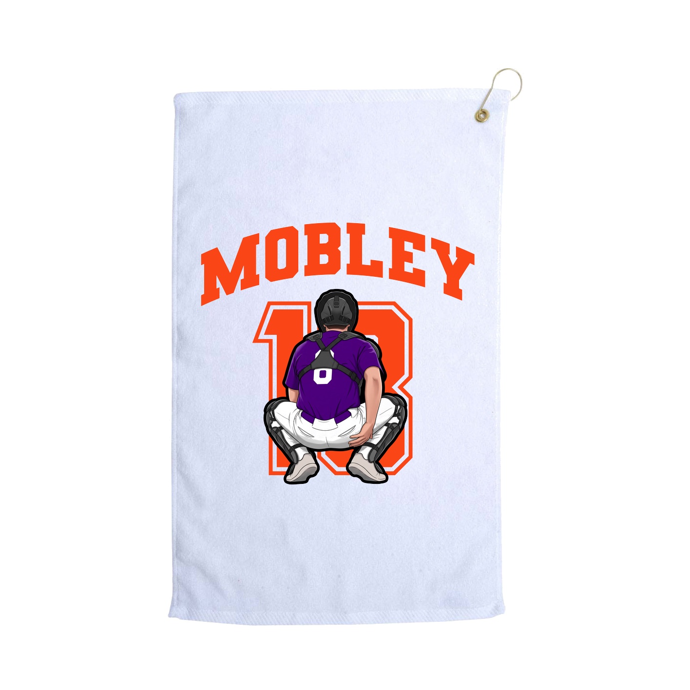 Golf Towel — Number in White