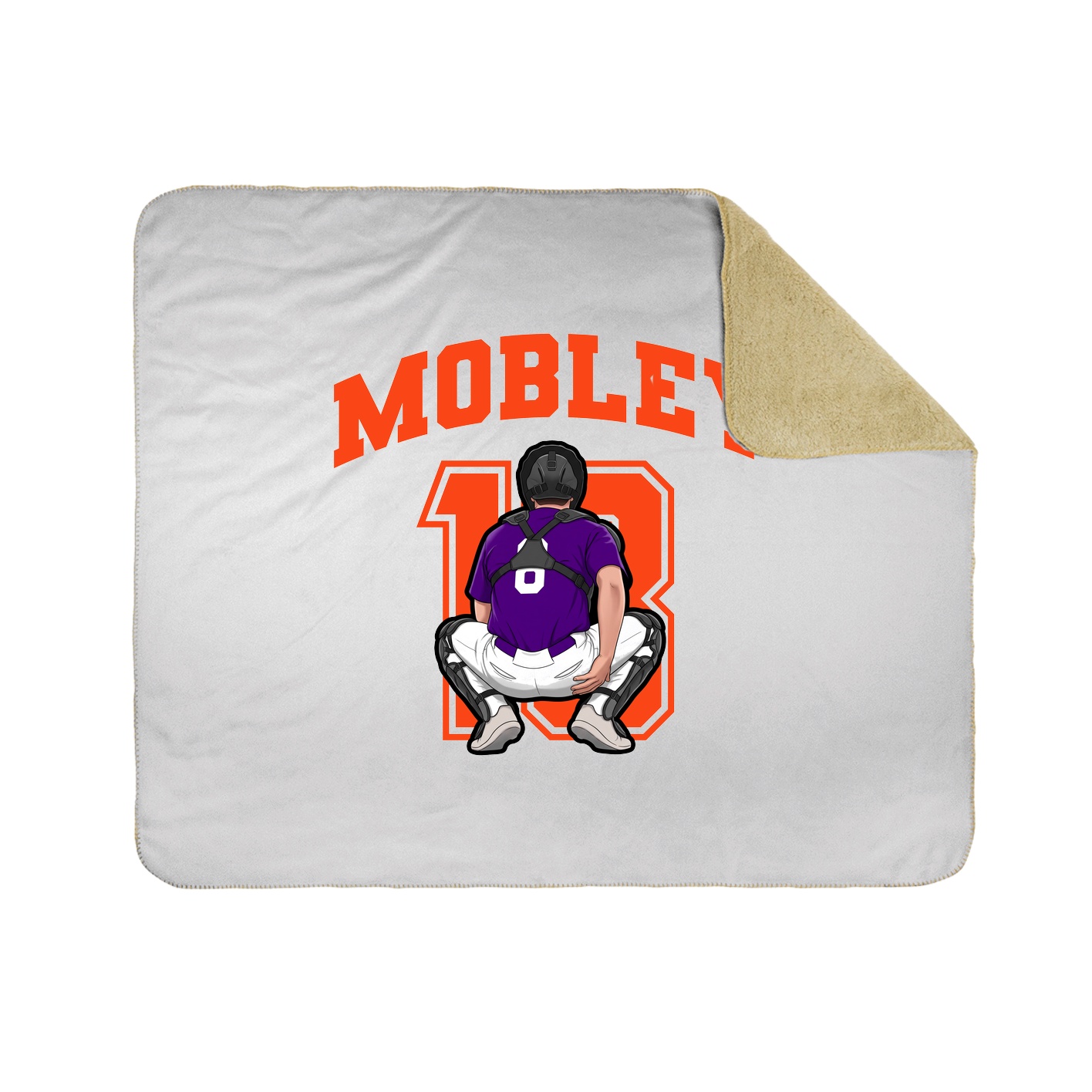 Throw Blanket — Number in White