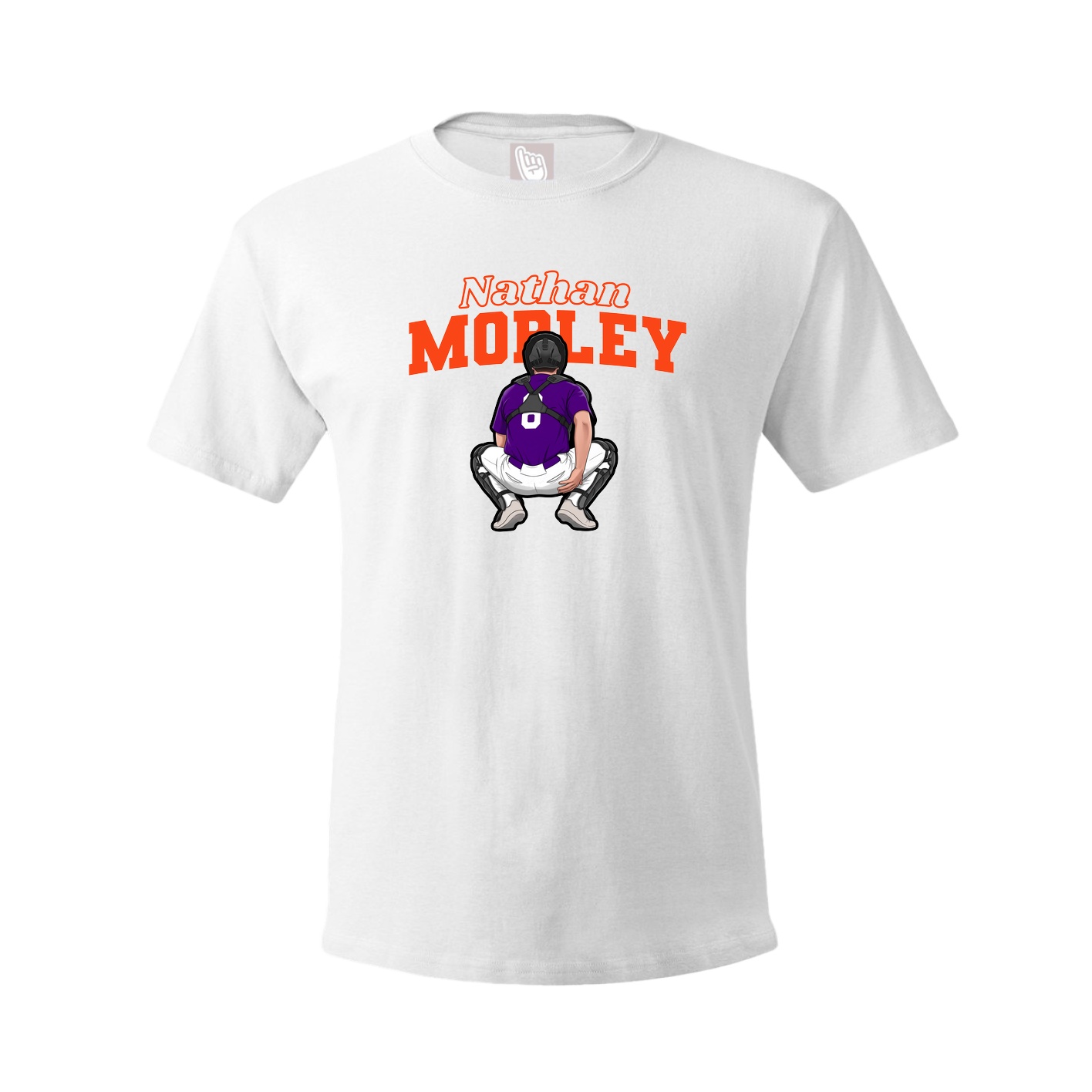 Youth Tee — Name Arch in White