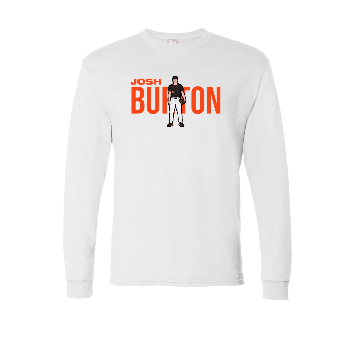 Long Sleeve Tee — Player Name in White