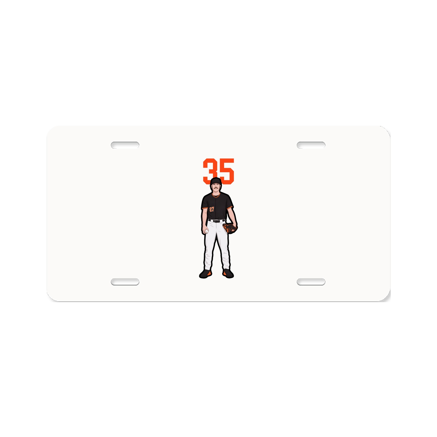 License Plate — Number Top in Classic