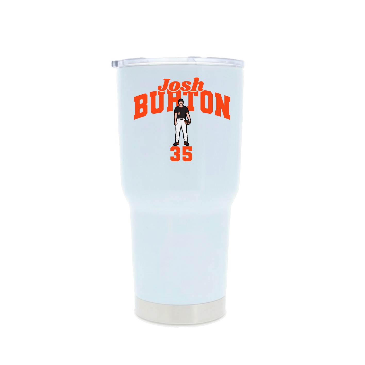 30oz Stainless Steel Tumbler — Signature Arch in White