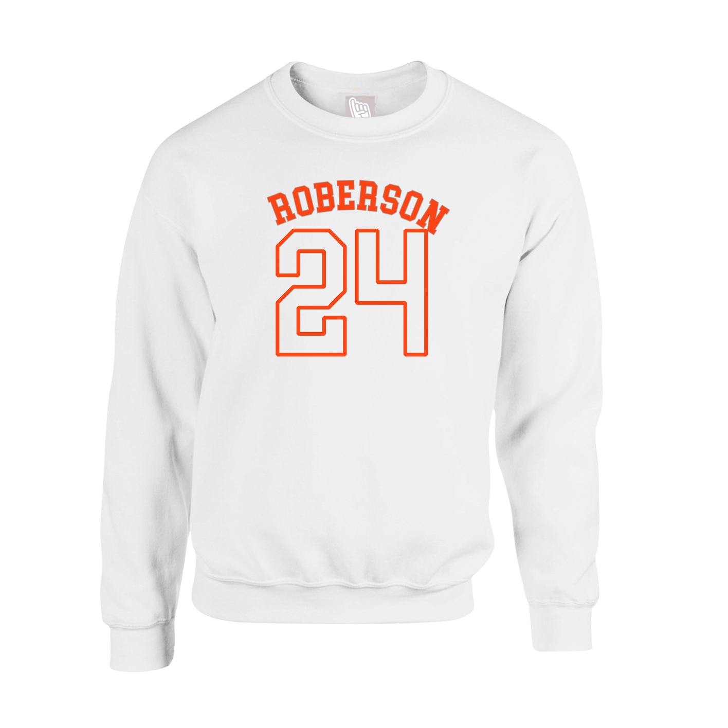 Fleece Crew — Shirsey Arch in White