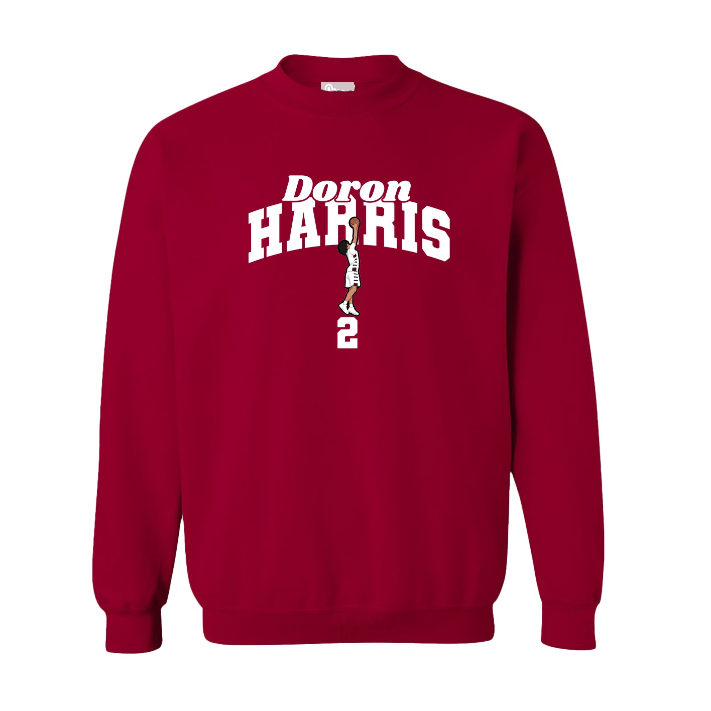 Fleece Crew — Signature Arch in Cardinal