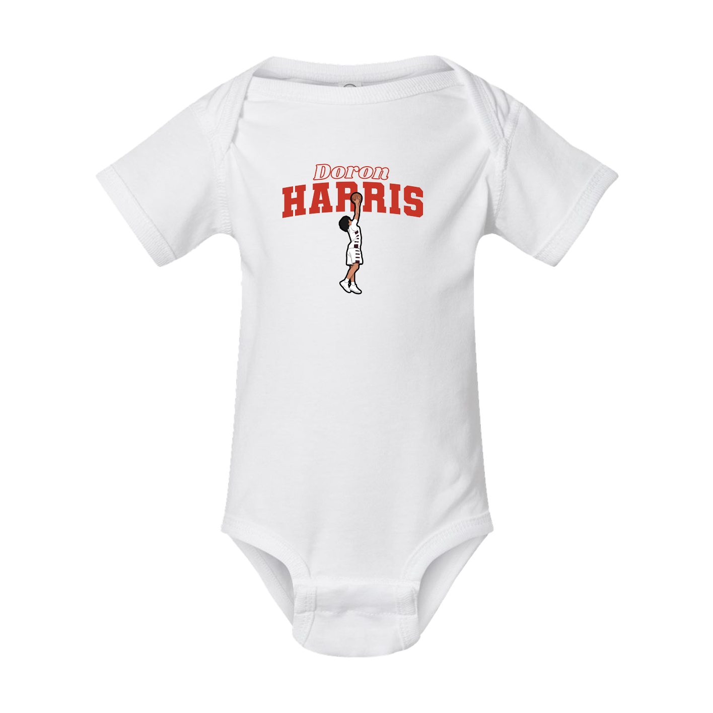 Baby Onesie — Name Arch in White