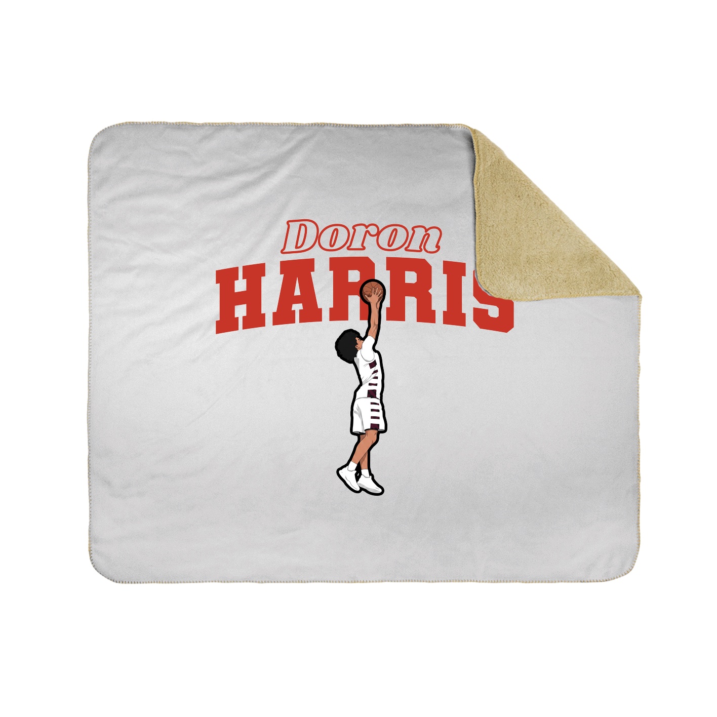 Throw Blanket — Name Arch in White