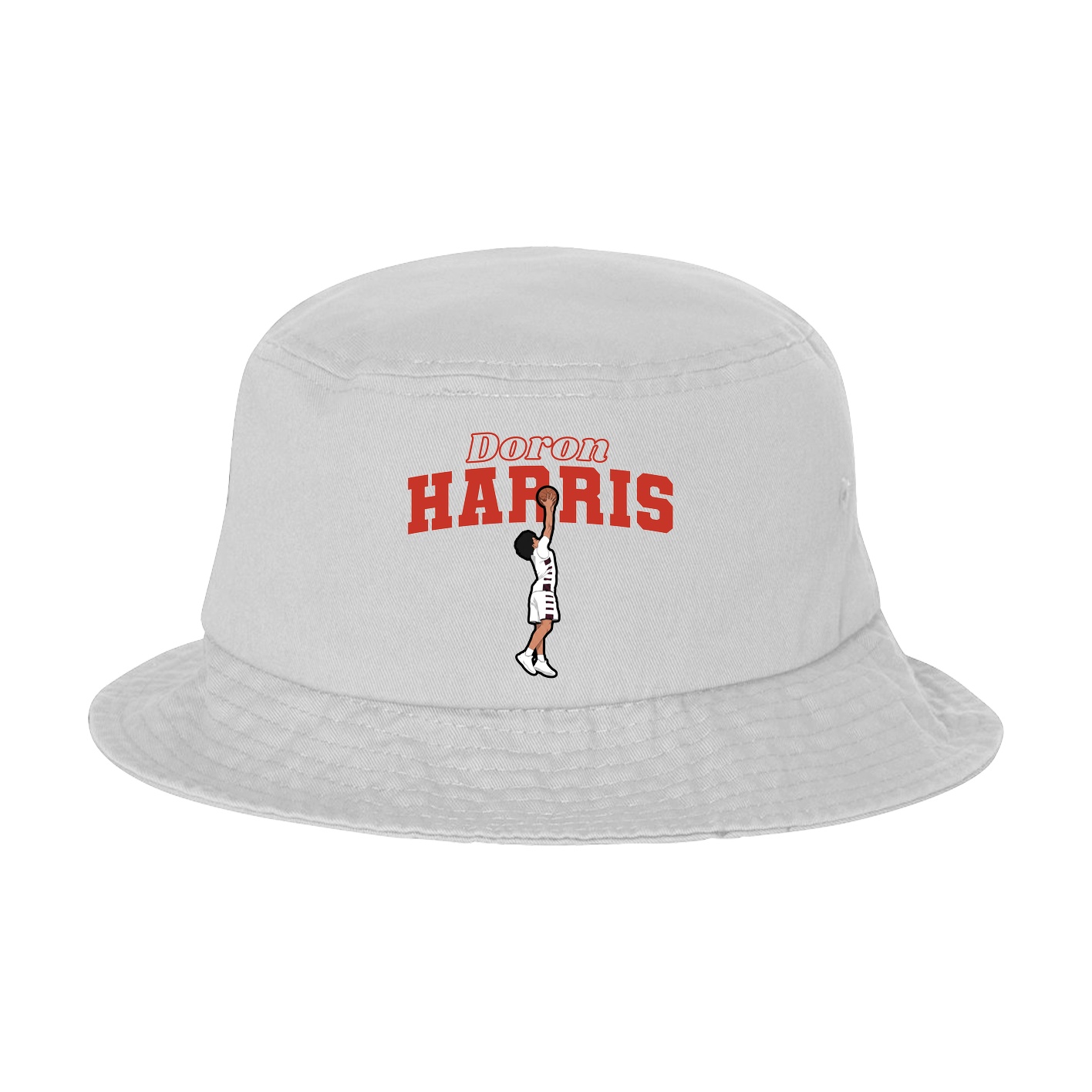 Bucket Cap — Name Arch in White