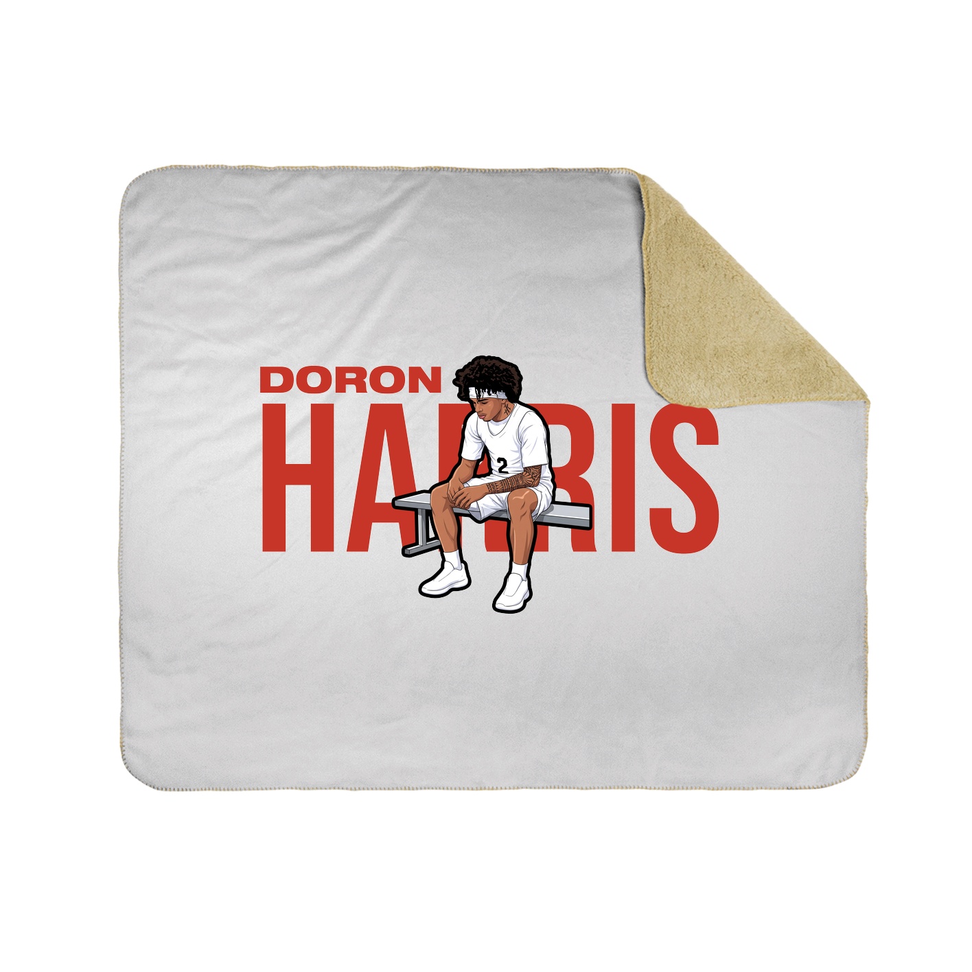 Throw Blanket — Player Name in White