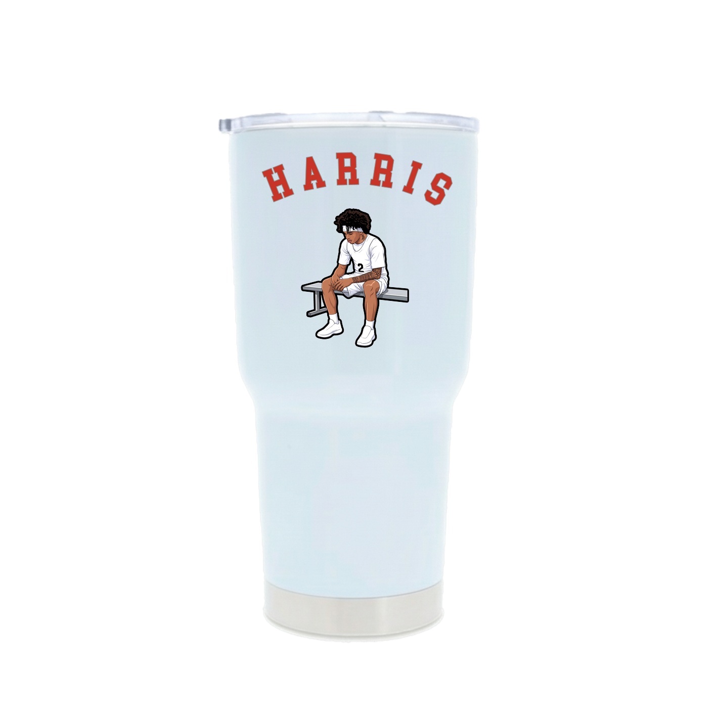 30oz Stainless Steel Tumbler — Shirsey Arch in White