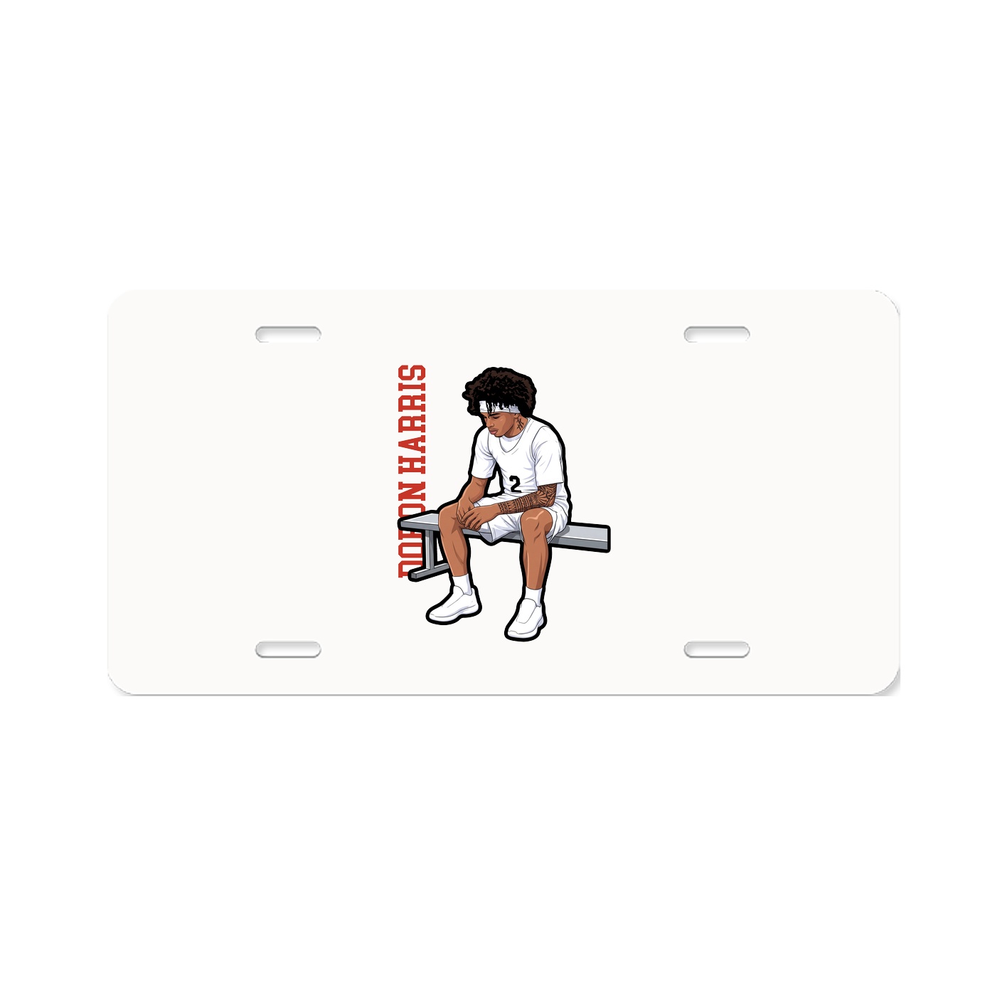 License Plate — Name Vertical in Classic