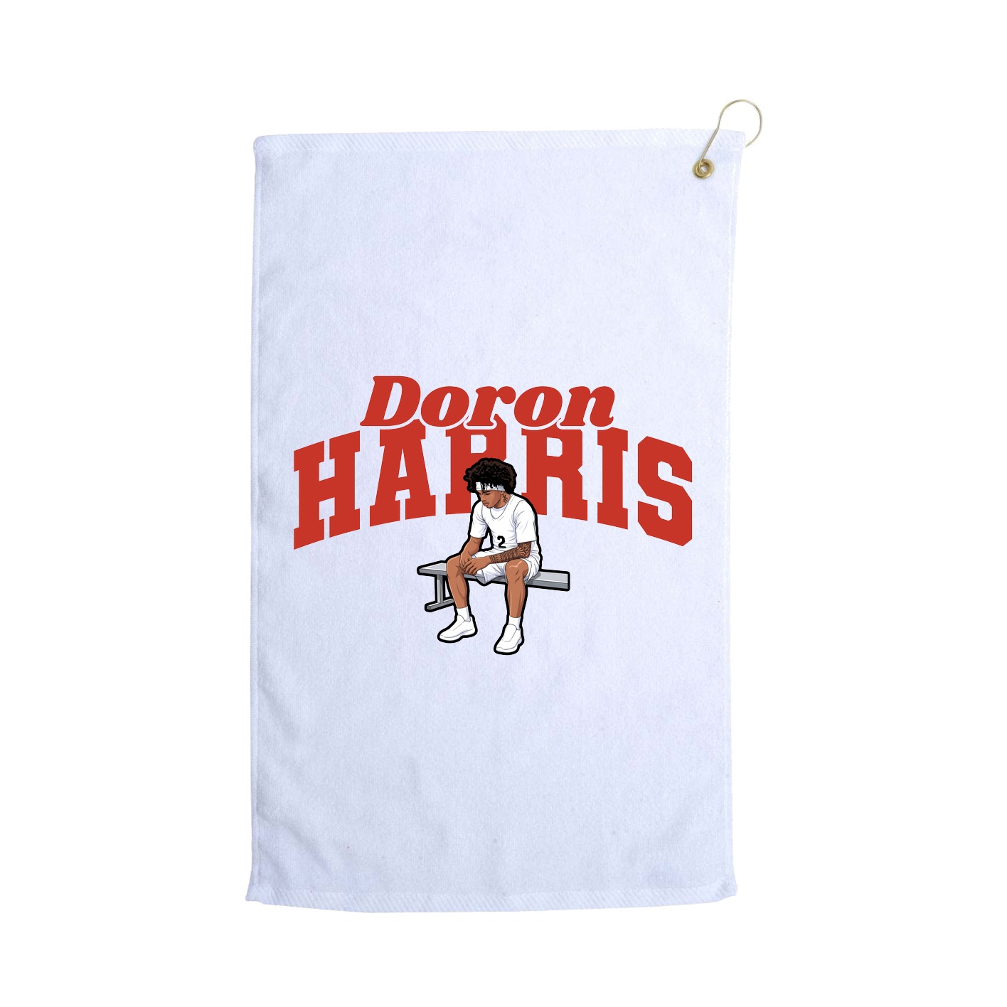 Golf Towel — Signature Arch in White