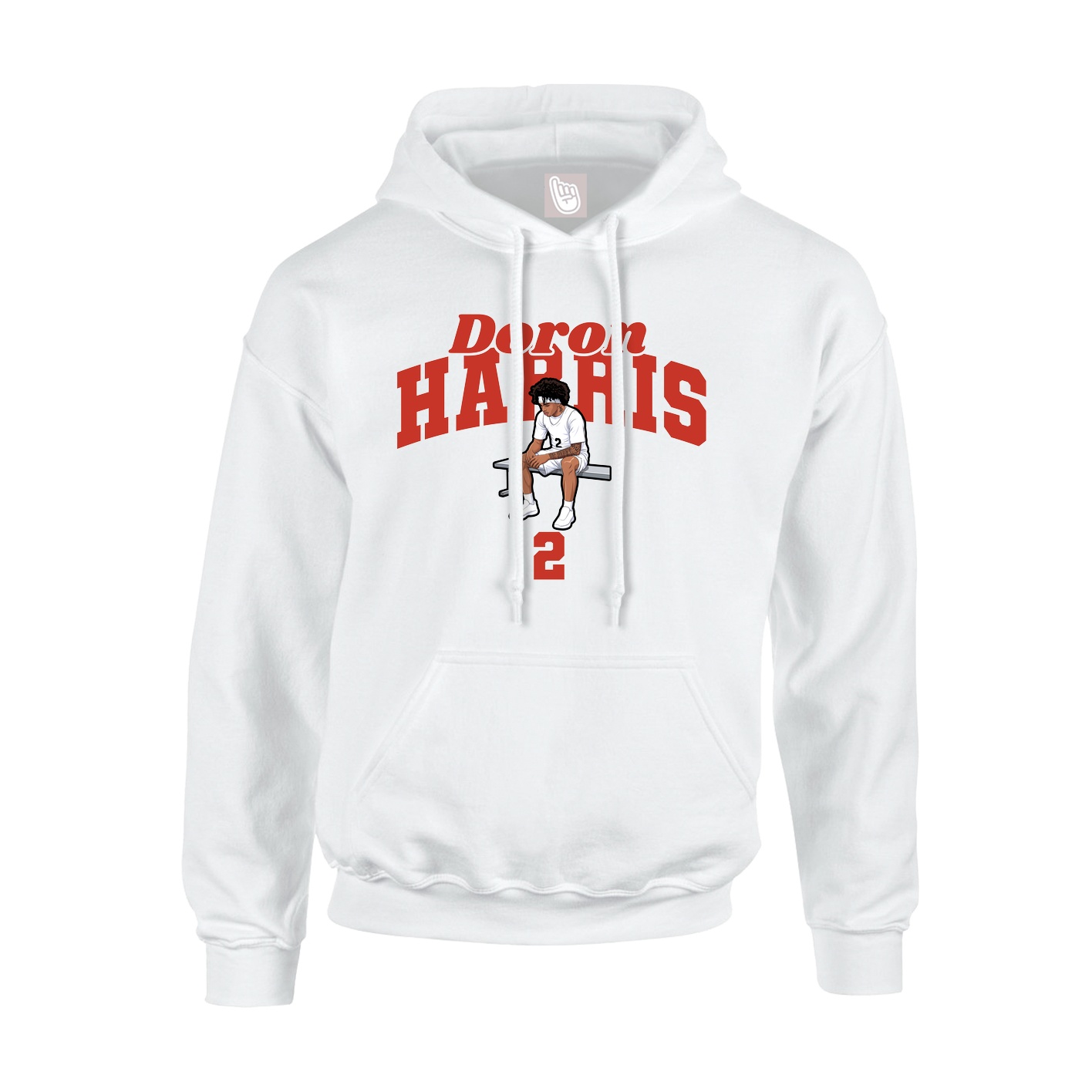 Hoodie — Signature Arch in White