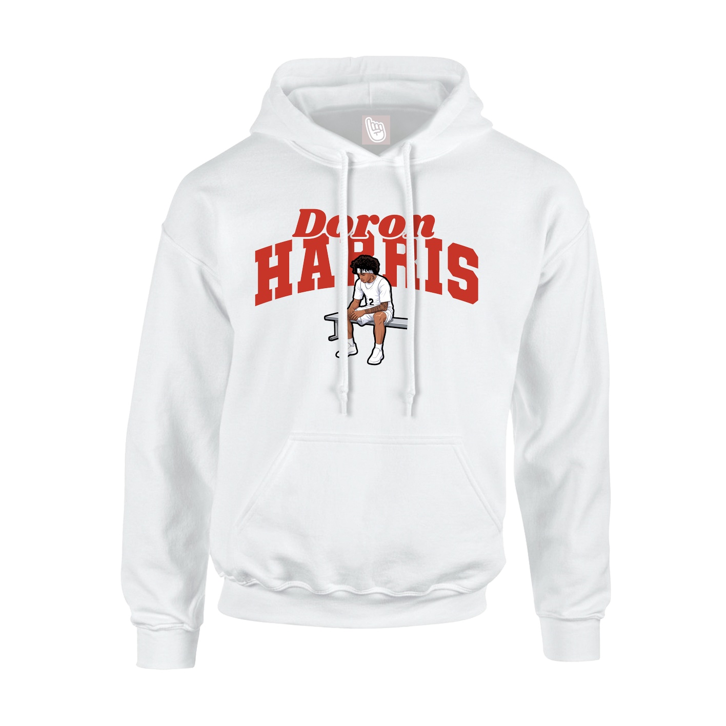 Youth Hoodie — Signature Arch in White