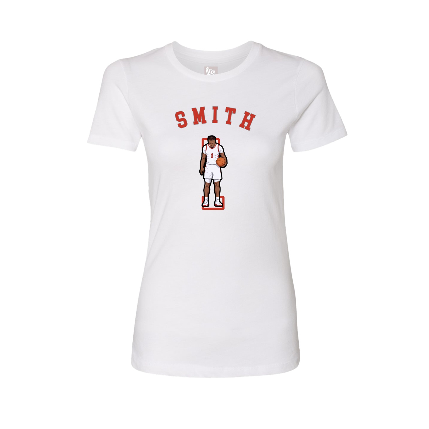 Fitted Women's Tee — Shirsey Arch in White