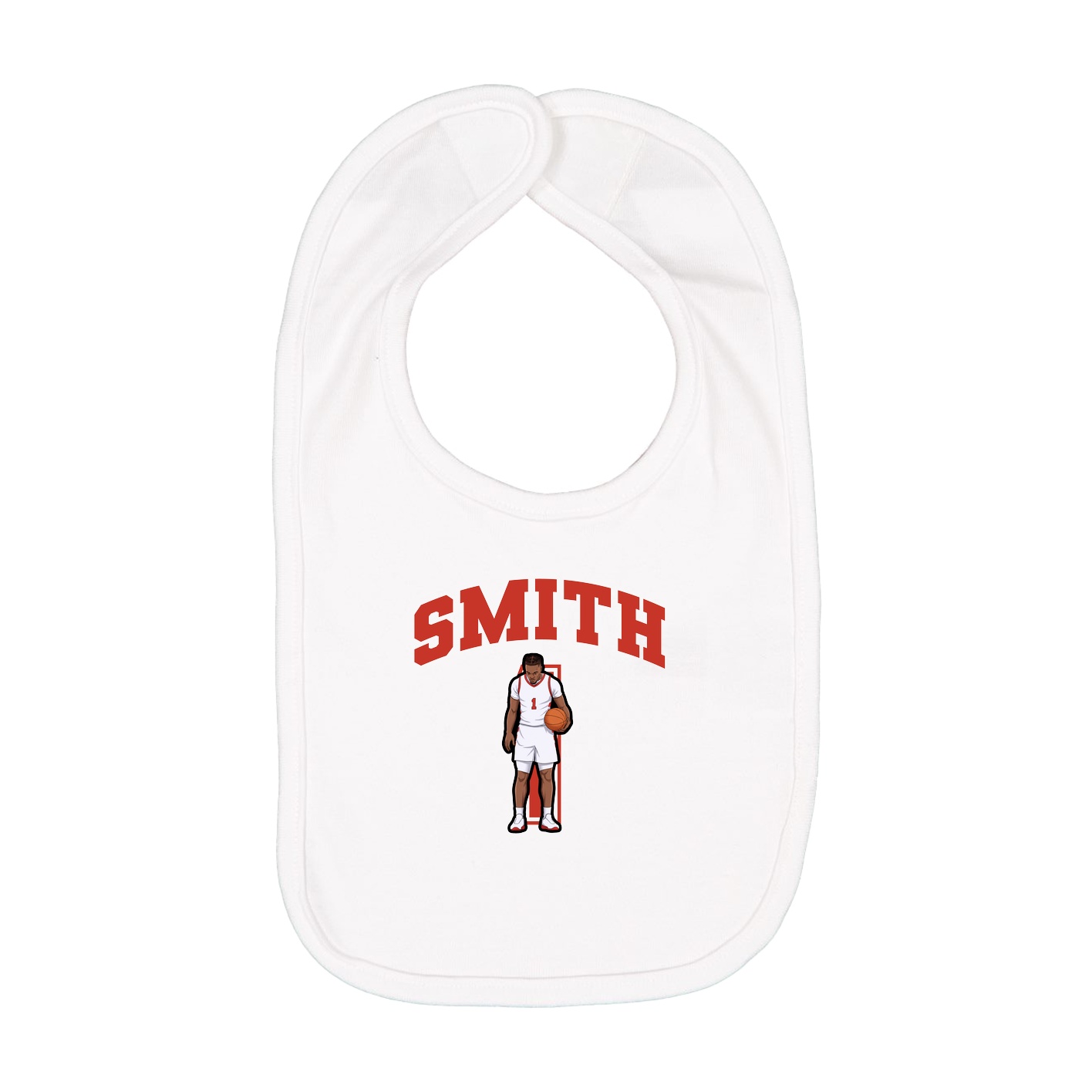Infant Bib — Number in White