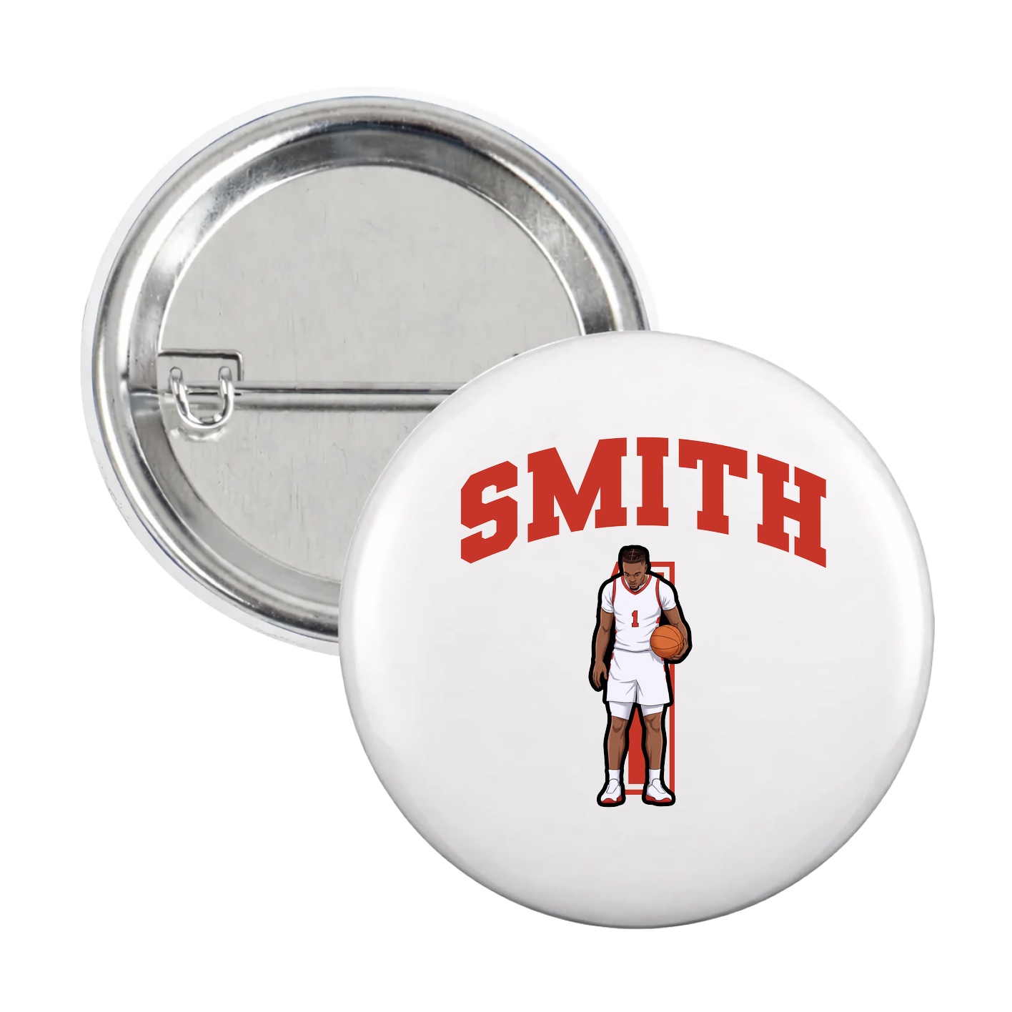 Game Day Button — Number in White