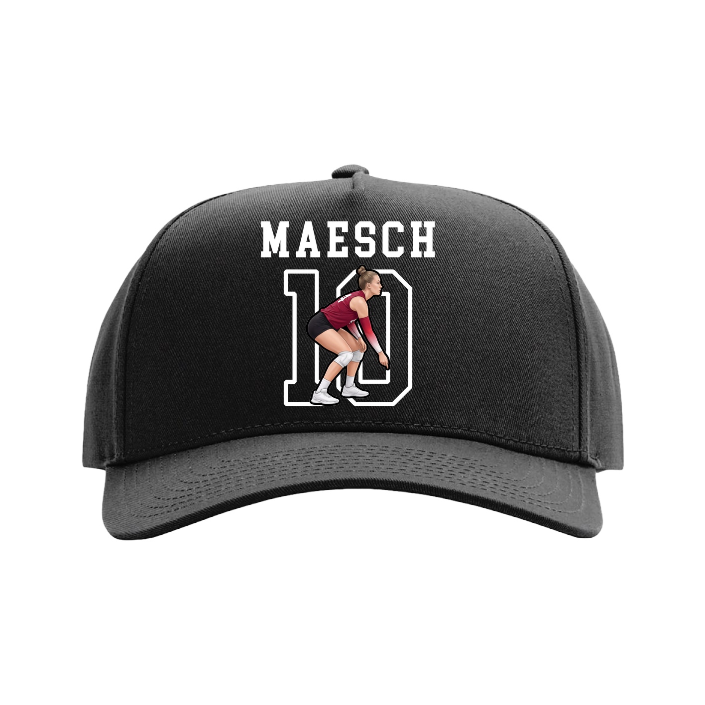 Full Fabric Five-Panel Champ Cap — Shirsey in Black
