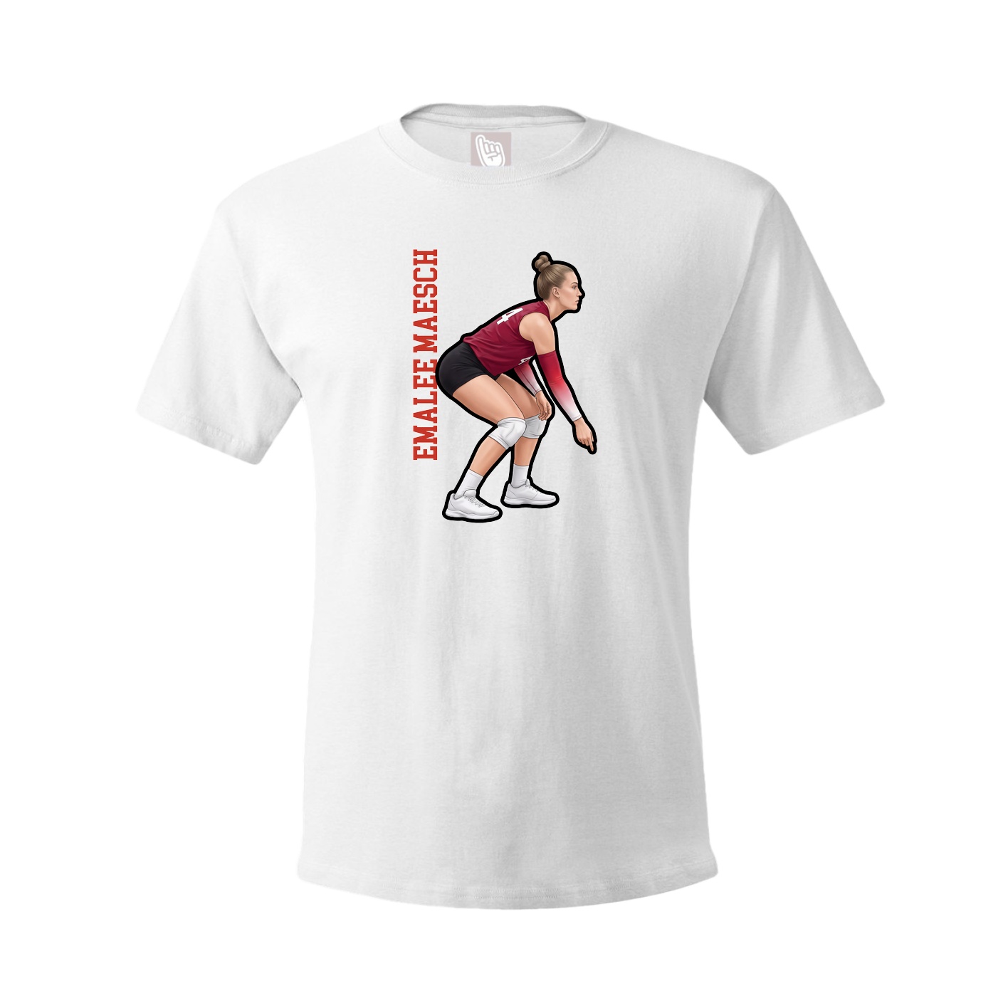 Youth Tee — Name Vertical in White