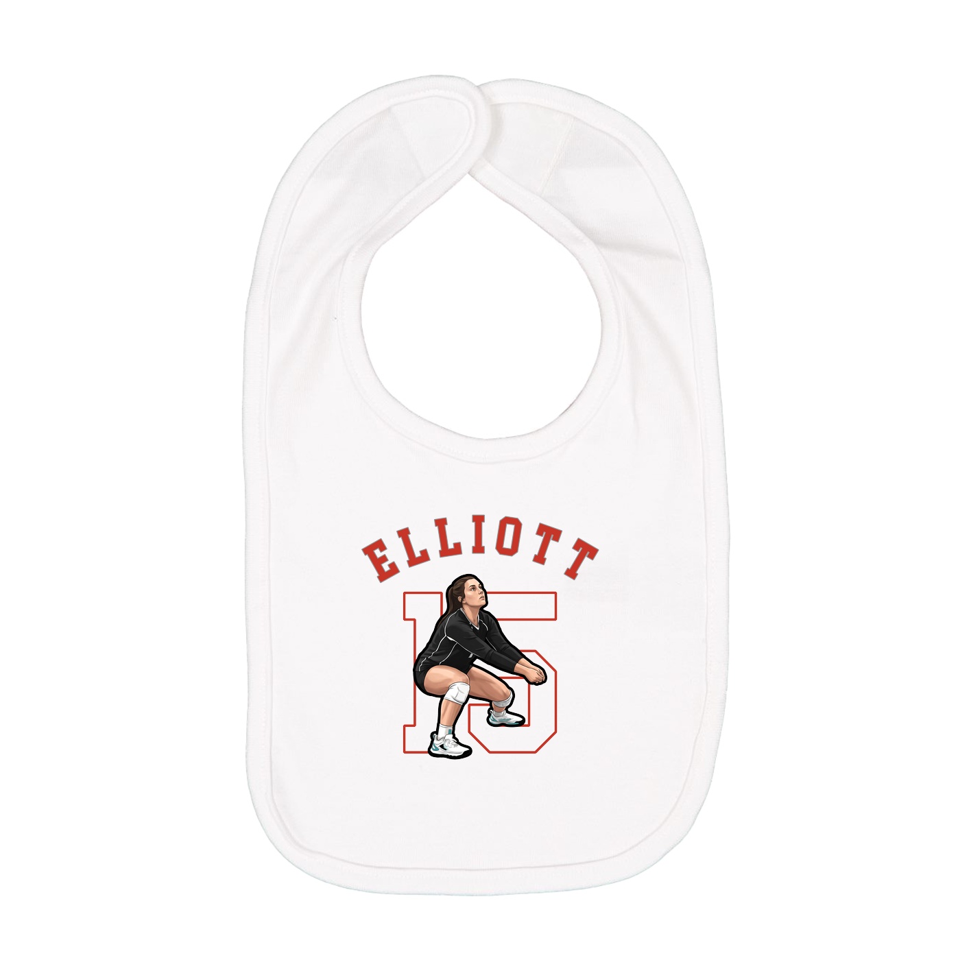 Infant Bib — Shirsey Arch in White