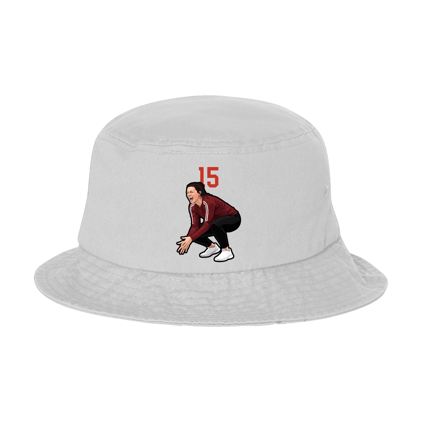 Bucket Cap — Number Top in White