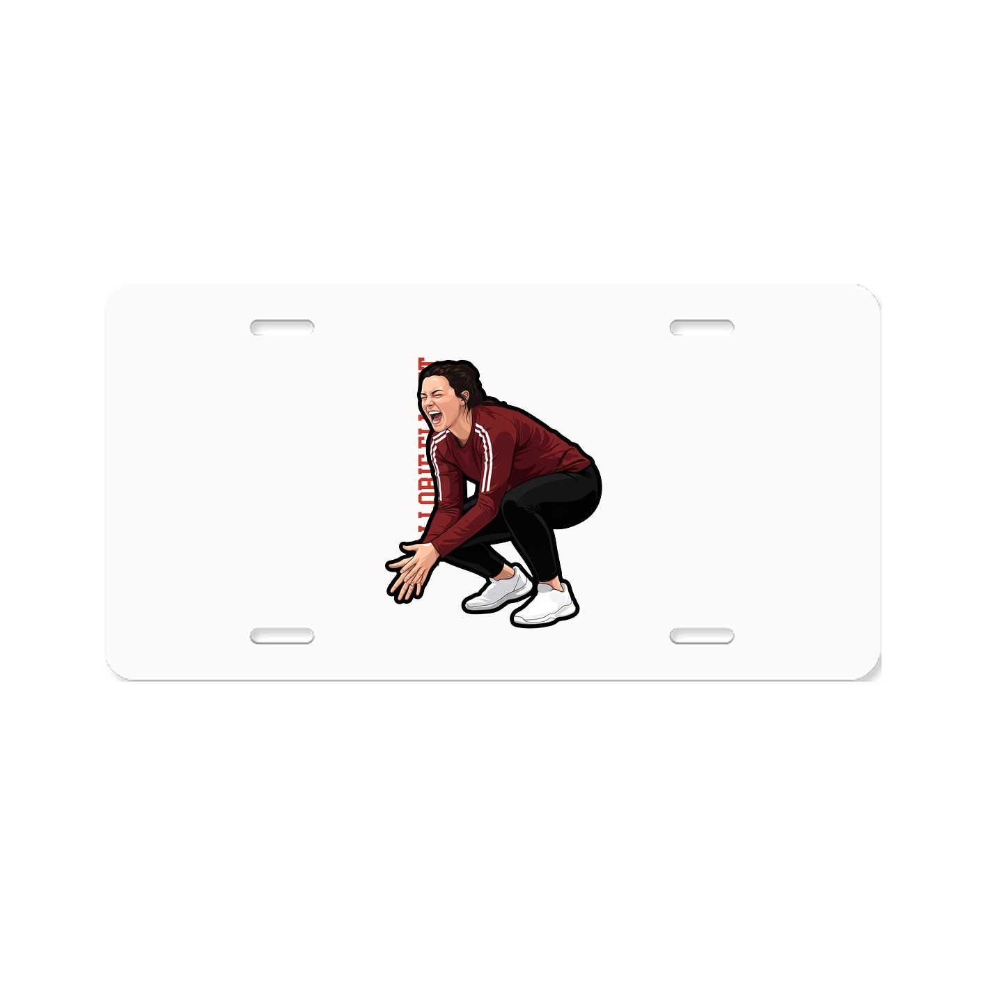 License Plate — Name Vertical in Classic