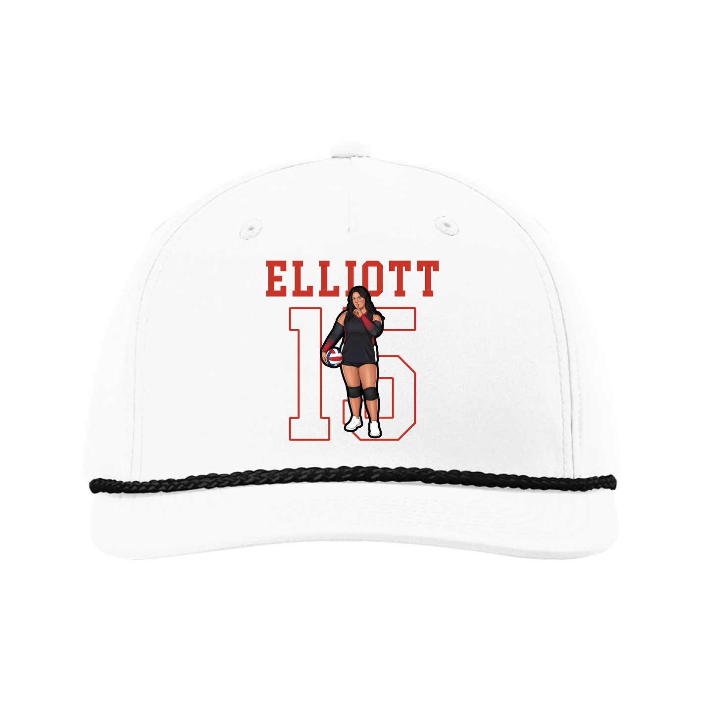 Five-Panel Classic Rope Cap — Shirsey in White