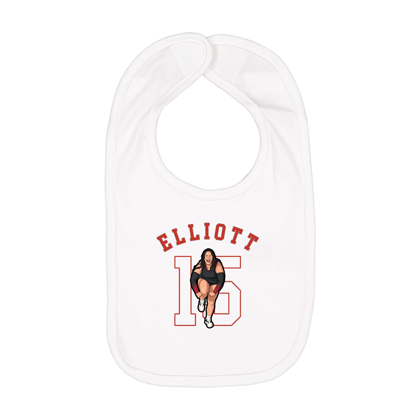 Infant Bib — Shirsey Arch in White