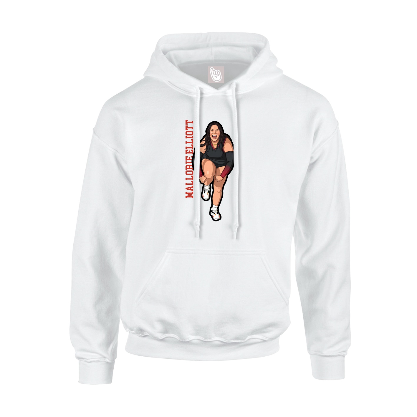 Youth Hoodie — Name Vertical in White
